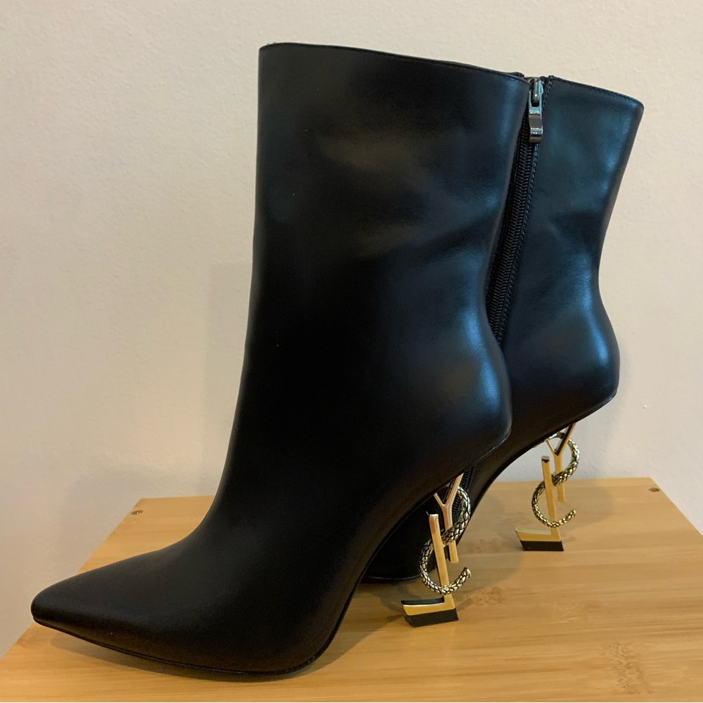Saint Laurent Opyum Leather Booties